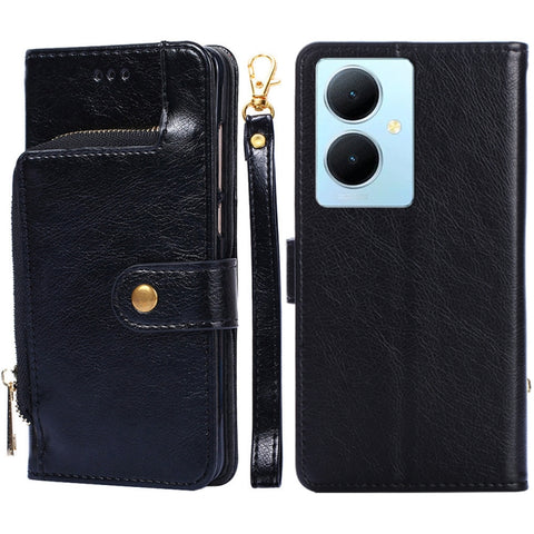 Zipper Bag Leather Phone Case, For vivo X100s, For vivo Y38 5G / T3x Global, For vivo V30e 5G Global, For vivo iQOO Z9x 5G, For vivo iQOO Z9 Turbo, For vivo Y03 4G, For vivo Y100 5G IDN, For vivo Y78 Plus 5G