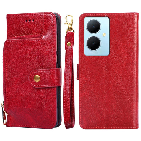 Zipper Bag Leather Phone Case, For vivo X100s, For vivo Y38 5G / T3x Global, For vivo V30e 5G Global, For vivo iQOO Z9x 5G, For vivo iQOO Z9 Turbo, For vivo Y03 4G, For vivo Y100 5G IDN, For vivo Y78 Plus 5G