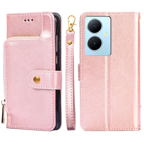 Zipper Bag Leather Phone Case, For vivo X100s, For vivo Y38 5G / T3x Global, For vivo V30e 5G Global, For vivo iQOO Z9x 5G, For vivo iQOO Z9 Turbo, For vivo Y03 4G, For vivo Y100 5G IDN, For vivo Y78 Plus 5G