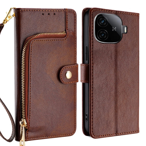 Zipper Bag Leather Phone Case, For vivo X100s, For vivo Y38 5G / T3x Global, For vivo V30e 5G Global, For vivo iQOO Z9x 5G, For vivo iQOO Z9 Turbo, For vivo Y03 4G, For vivo Y100 5G IDN, For vivo Y78 Plus 5G