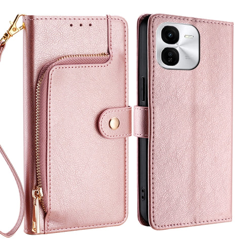 Zipper Bag Leather Phone Case, For vivo X100s, For vivo Y38 5G / T3x Global, For vivo V30e 5G Global, For vivo iQOO Z9x 5G, For vivo iQOO Z9 Turbo, For vivo Y03 4G, For vivo Y100 5G IDN, For vivo Y78 Plus 5G