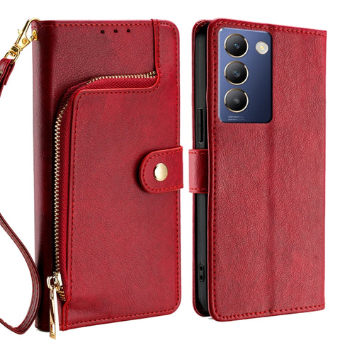 Zipper Bag Leather Phone Case, For vivo X100s, For vivo Y38 5G / T3x Global, For vivo V30e 5G Global, For vivo iQOO Z9x 5G, For vivo iQOO Z9 Turbo, For vivo Y03 4G, For vivo Y100 5G IDN, For vivo Y78 Plus 5G