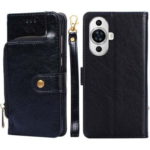 Zipper Bag Leather Phone Case, For Huawei Pura 70 Pro / 70 Pro+ 5G, For Huawei Pura 70 Ultra 5G, For Huawei nova 12i 4G, For Huawei Pura 70 5G, For Huawei nova 12 5G, For Huawei nova 11 Pro 4G / 11 Ultra 4G, For Huawei nova 11 4G