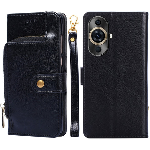 Zipper Bag Leather Phone Case, For Huawei Pura 70 Pro / 70 Pro+ 5G, For Huawei Pura 70 Ultra 5G, For Huawei nova 12i 4G, For Huawei Pura 70 5G, For Huawei nova 12 5G, For Huawei nova 11 Pro 4G / 11 Ultra 4G, For Huawei nova 11 4G
