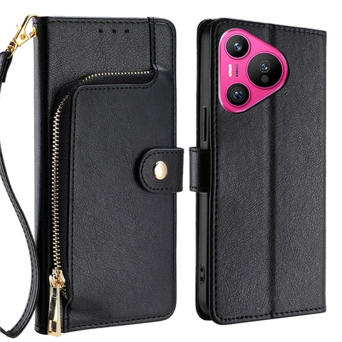 Zipper Bag Leather Phone Case, For Huawei Pura 70 Pro / 70 Pro+ 5G, For Huawei Pura 70 Ultra 5G, For Huawei nova 12i 4G, For Huawei Pura 70 5G, For Huawei nova 12 5G, For Huawei nova 11 Pro 4G / 11 Ultra 4G, For Huawei nova 11 4G