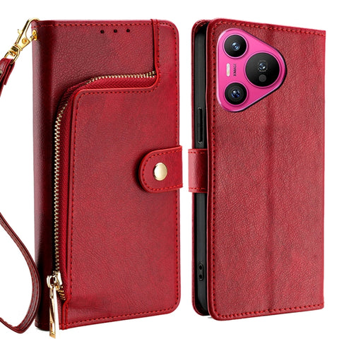 Zipper Bag Leather Phone Case, For Huawei Pura 70 Pro / 70 Pro+ 5G, For Huawei Pura 70 Ultra 5G, For Huawei nova 12i 4G, For Huawei Pura 70 5G, For Huawei nova 12 5G, For Huawei nova 11 Pro 4G / 11 Ultra 4G, For Huawei nova 11 4G