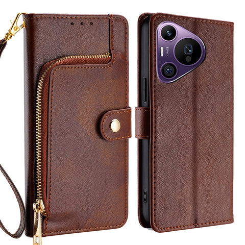 Zipper Bag Leather Phone Case, For Huawei Pura 70 Pro / 70 Pro+ 5G, For Huawei Pura 70 Ultra 5G, For Huawei nova 12i 4G, For Huawei Pura 70 5G, For Huawei nova 12 5G, For Huawei nova 11 Pro 4G / 11 Ultra 4G, For Huawei nova 11 4G