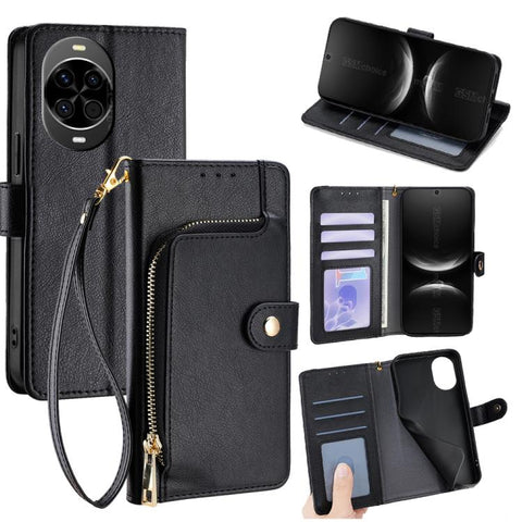 Zipper Bag Leather Phone Case, For Huawei Enjoy 90 Pro Max 5G, For Huawei Enjoy 90 Plus 5G, For Huawei nova 15 Ultra, For Huawei nova 15 Pro, For Huawei nova 15, For Huawei Mate 80 Pro Max 5G, For Huawei Mate 80 5G, For Huawei Maimang 40 5G            ...