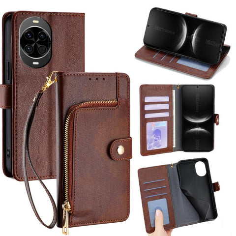 Zipper Bag Leather Phone Case, For Huawei Enjoy 90 Pro Max 5G, For Huawei Enjoy 90 Plus 5G, For Huawei nova 15 Ultra, For Huawei nova 15 Pro, For Huawei nova 15, For Huawei Mate 80 Pro Max 5G, For Huawei Mate 80 5G, For Huawei Maimang 40 5G            ...
