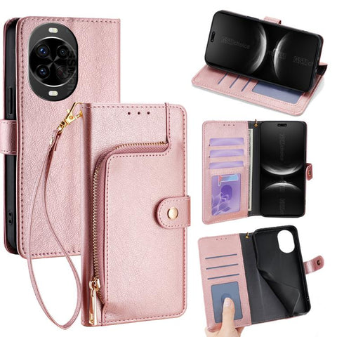 Zipper Bag Leather Phone Case, For Huawei Enjoy 90 Pro Max 5G, For Huawei Enjoy 90 Plus 5G, For Huawei nova 15 Ultra, For Huawei nova 15 Pro, For Huawei nova 15, For Huawei Mate 80 Pro Max 5G, For Huawei Mate 80 5G, For Huawei Maimang 40 5G            ...