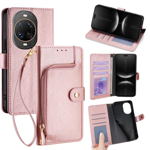 Zipper Bag Leather Phone Case, For Huawei Enjoy 90 Pro Max 5G, For Huawei Enjoy 90 Plus 5G, For Huawei nova 15 Ultra, For Huawei nova 15 Pro, For Huawei nova 15, For Huawei Mate 80 Pro Max 5G, For Huawei Mate 80 5G, For Huawei Maimang 40 5G            ...