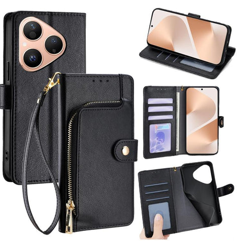 Zipper Bag Leather Phone Case, For Huawei Enjoy 90 Pro Max 5G, For Huawei Enjoy 90 Plus 5G, For Huawei nova 15 Ultra, For Huawei nova 15 Pro, For Huawei nova 15, For Huawei Mate 80 Pro Max 5G, For Huawei Mate 80 5G, For Huawei Maimang 40 5G            ...