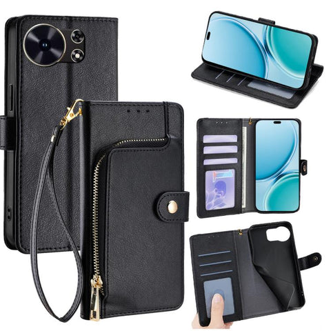 Zipper Bag Leather Phone Case, For Huawei Enjoy 90 Pro Max 5G, For Huawei Enjoy 90 Plus 5G, For Huawei nova 15 Ultra, For Huawei nova 15 Pro, For Huawei nova 15, For Huawei Mate 80 Pro Max 5G, For Huawei Mate 80 5G, For Huawei Maimang 40 5G            ...