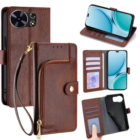 Zipper Bag Leather Phone Case, For Huawei Enjoy 90 Pro Max 5G, For Huawei Enjoy 90 Plus 5G, For Huawei nova 15 Ultra, For Huawei nova 15 Pro, For Huawei nova 15, For Huawei Mate 80 Pro Max 5G, For Huawei Mate 80 5G, For Huawei Maimang 40 5G            ...