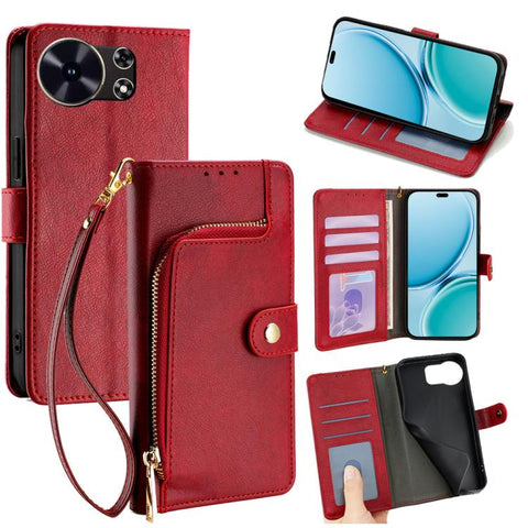 Zipper Bag Leather Phone Case, For Huawei Enjoy 90 Pro Max 5G, For Huawei Enjoy 90 Plus 5G, For Huawei nova 15 Ultra, For Huawei nova 15 Pro, For Huawei nova 15, For Huawei Mate 80 Pro Max 5G, For Huawei Mate 80 5G, For Huawei Maimang 40 5G            ...