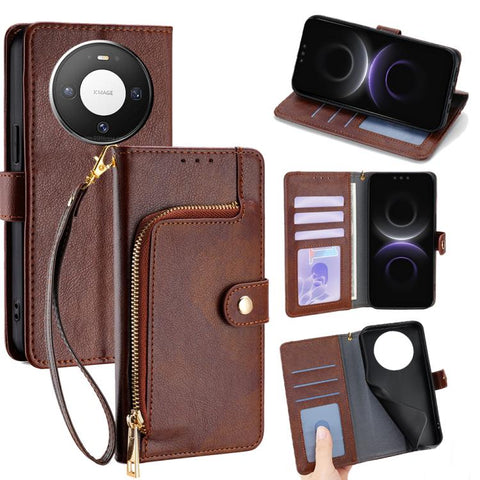 Zipper Bag Leather Phone Case, For Huawei Enjoy 90 Pro Max 5G, For Huawei Enjoy 90 Plus 5G, For Huawei nova 15 Ultra, For Huawei nova 15 Pro, For Huawei nova 15, For Huawei Mate 80 Pro Max 5G, For Huawei Mate 80 5G, For Huawei Maimang 40 5G            ...