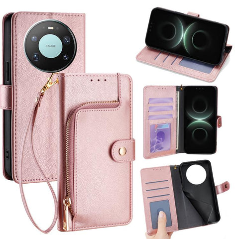 Zipper Bag Leather Phone Case, For Huawei Enjoy 90 Pro Max 5G, For Huawei Enjoy 90 Plus 5G, For Huawei nova 15 Ultra, For Huawei nova 15 Pro, For Huawei nova 15, For Huawei Mate 80 Pro Max 5G, For Huawei Mate 80 5G, For Huawei Maimang 40 5G            ...