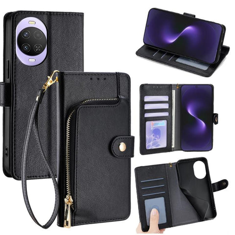 Zipper Bag Leather Phone Case, For Huawei Enjoy 90 Pro Max 5G, For Huawei Enjoy 90 Plus 5G, For Huawei nova 15 Ultra, For Huawei nova 15 Pro, For Huawei nova 15, For Huawei Mate 80 Pro Max 5G, For Huawei Mate 80 5G, For Huawei Maimang 40 5G            ...