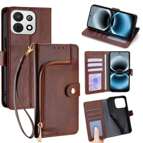 Zipper Bag Leather Phone Case, For Huawei Enjoy 90 Pro Max 5G, For Huawei Enjoy 90 Plus 5G, For Huawei nova 15 Ultra, For Huawei nova 15 Pro, For Huawei nova 15, For Huawei Mate 80 Pro Max 5G, For Huawei Mate 80 5G, For Huawei Maimang 40 5G            ...