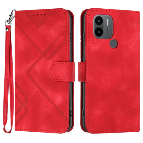 Line Pattern Skin Feel Leather Phone Case, For Xiaomi Redmi Note 12 4G Global, For Xiaomi Redmi Note 12 Pro+ 4G/5G Global, For Xiaomi Redmi Note 12 5G Global, For Xiaomi 13 Pro, For Xiaomi 13, For Xiaomi Redmi A1+, For Xiaomi Civi 2                    ...
