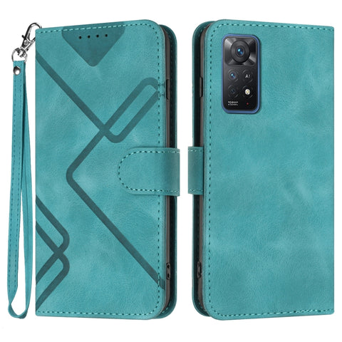 Line Pattern Skin Feel Leather Phone Case, For Xiaomi Poco M5, For Xiaomi Poco M5s 4G Global, For Xiaomi Redmi Note 11 Pro 4G/5G Global, For Xiaomi Redmi Note 11SE 4G India, For Xiaomi Redmi 10 Power, For Xiaomi Redmi 10A 4G                            ...
