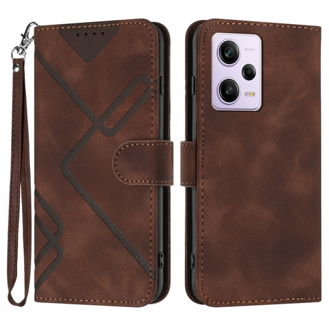 Line Pattern Skin Feel Leather Phone Case, For Xiaomi Redmi Note 13 Pro 4G, For Xiaomi Redmi Note 13 4G, For Xiaomi Redmi 13C, For Xiaomi Redmi K70E, For Xiaomi 14 Pro, For Xiaomi 14, For Xiaomi Redmi K70, For Xiaomi Redmi Note 12 Pro 4G/5G Global