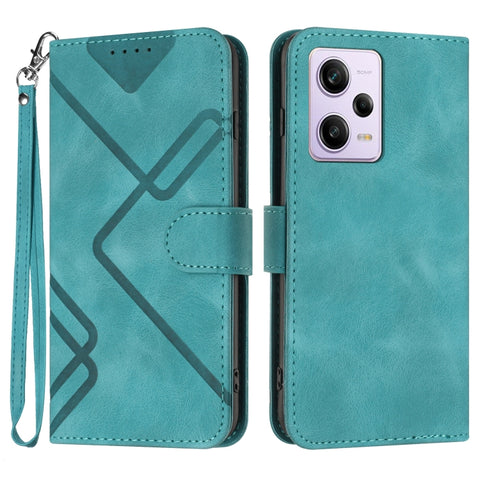 Line Pattern Skin Feel Leather Phone Case, For Xiaomi Redmi Note 12 4G Global, For Xiaomi Redmi Note 12 Pro+ 4G/5G Global, For Xiaomi Redmi Note 12 5G Global, For Xiaomi 13 Pro, For Xiaomi 13, For Xiaomi Redmi A1+, For Xiaomi Civi 2                    ...