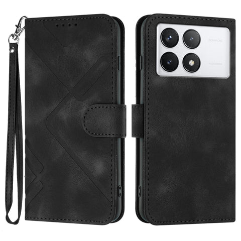 Line Pattern Skin Feel Leather Phone Case, For Xiaomi Redmi Note 13 Pro 4G, For Xiaomi Redmi Note 13 4G, For Xiaomi Redmi 13C, For Xiaomi Redmi K70E, For Xiaomi 14 Pro, For Xiaomi 14, For Xiaomi Redmi K70, For Xiaomi Redmi Note 12 Pro 4G/5G Global