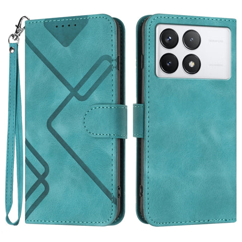 Line Pattern Skin Feel Leather Phone Case, For Xiaomi Redmi Note 13 Pro 4G, For Xiaomi Redmi Note 13 4G, For Xiaomi Redmi 13C, For Xiaomi Redmi K70E, For Xiaomi 14 Pro, For Xiaomi 14, For Xiaomi Redmi K70, For Xiaomi Redmi Note 12 Pro 4G/5G Global