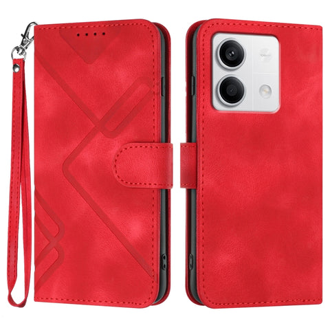 Line Pattern Skin Feel Leather Phone Case, For Xiaomi Redmi Note 13 Pro 4G, For Xiaomi Redmi Note 13 4G, For Xiaomi Redmi 13C, For Xiaomi Redmi K70E, For Xiaomi 14 Pro, For Xiaomi 14, For Xiaomi Redmi K70, For Xiaomi Redmi Note 12 Pro 4G/5G Global
