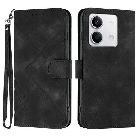 Line Pattern Skin Feel Leather Phone Case, For Xiaomi Redmi Note 13 Pro 4G, For Xiaomi Redmi Note 13 4G, For Xiaomi Redmi 13C, For Xiaomi Redmi K70E, For Xiaomi 14 Pro, For Xiaomi 14, For Xiaomi Redmi K70, For Xiaomi Redmi Note 12 Pro 4G/5G Global