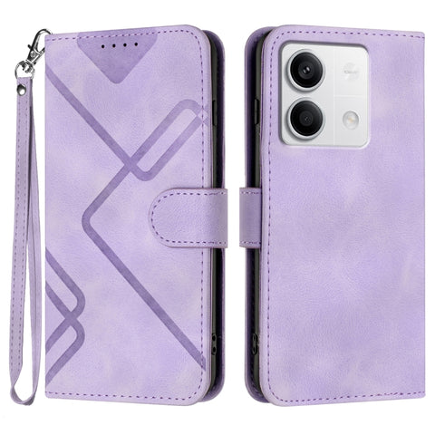 Line Pattern Skin Feel Leather Phone Case, For Xiaomi Redmi Note 13 Pro 4G, For Xiaomi Redmi Note 13 4G, For Xiaomi Redmi 13C, For Xiaomi Redmi K70E, For Xiaomi 14 Pro, For Xiaomi 14, For Xiaomi Redmi K70, For Xiaomi Redmi Note 12 Pro 4G/5G Global