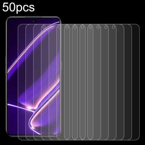 50pcs 0.26mm 9H 2.5D Tempered Glass Film, For Realme 16T 5G, For Realme GT 7 Global, For Realme 13 4G / 13+ / C63 5G / 14x / 14, For Realme P3 Ultra 5G, For Realme Neo7, For Realme P1 Speed, For Realme C61 / C61 India / Note 60, For Realme 12+ / 12 4G ...