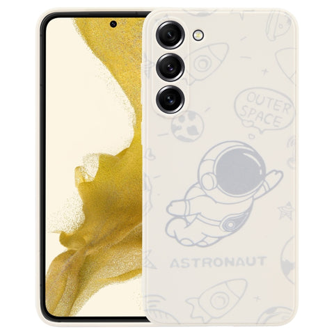 Astronaut Pattern Silicone Straight Edge Phone Case, For Samsung Galaxy A81, For Samsung Galaxy A73 5G, For Samsung Galaxy A72 5G / 4G, For Samsung Galaxy A71, For Samsung Galaxy A53 5G, For Samsung Galaxy A52 5G / 4G