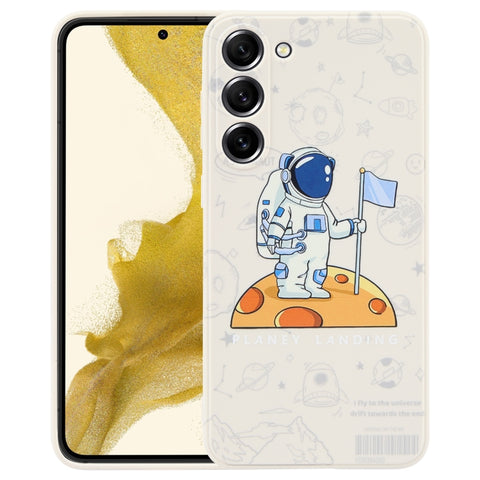 Astronaut Pattern Silicone Straight Edge Phone Case, For Samsung Galaxy A81, For Samsung Galaxy A73 5G, For Samsung Galaxy A72 5G / 4G, For Samsung Galaxy A71, For Samsung Galaxy A53 5G, For Samsung Galaxy A52 5G / 4G