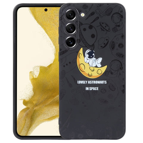 Astronaut Pattern Silicone Straight Edge Phone Case, For Samsung Galaxy A81, For Samsung Galaxy A73 5G, For Samsung Galaxy A72 5G / 4G, For Samsung Galaxy A71, For Samsung Galaxy A53 5G, For Samsung Galaxy A52 5G / 4G