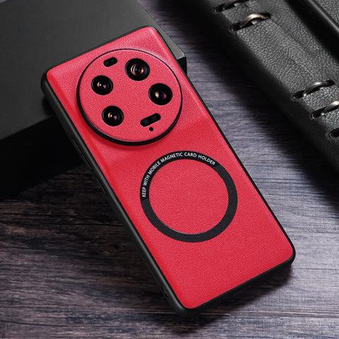 Cloth Texture PU MagSafe Magnetic Phone Case, For Xiaomi 13 Ultra