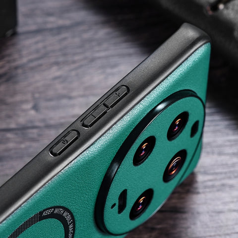 Cloth Texture PU MagSafe Magnetic Phone Case, For Xiaomi 13 Ultra