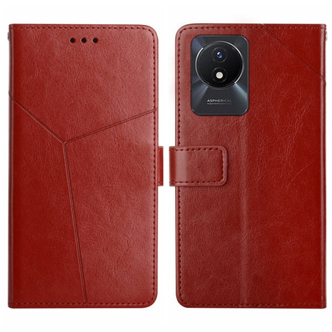 HT01 Y-shaped Pattern Flip Leather Phone Case, For vivo V27E 4G Global, For vivo Y02A 4G / Y02 4G / Y11 2023, For vivo Y55S 5G 2023 / Y55 5G / T1 5G, For vivo Y75 5G Global, For vivo Y56 5G Global, For vivo Y02S Global / Y16 4G Global, For vivo Y77E 5G...