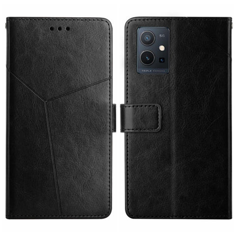 HT01 Y-shaped Pattern Flip Leather Phone Case, For vivo V27E 4G Global, For vivo Y02A 4G / Y02 4G / Y11 2023, For vivo Y55S 5G 2023 / Y55 5G / T1 5G, For vivo Y75 5G Global, For vivo Y56 5G Global, For vivo Y02S Global / Y16 4G Global, For vivo Y77E 5G...