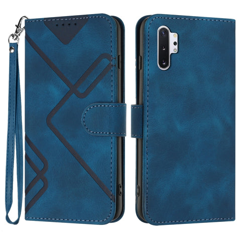 Line Pattern Skin Feel Leather Phone Case, For Samsung Galaxy A20s, For Samsung Galaxy Note10+, For Samsung Galaxy A20e / A10e, For Samsung Galaxy A70, For Samsung Galaxy A40, For Samsung Galaxy A10 / M10, For Samsung Galaxy A20 / A30                  ...