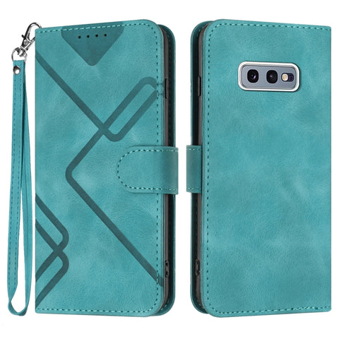 Line Pattern Skin Feel Leather Phone Case, For Samsung Galaxy A20s, For Samsung Galaxy Note10+, For Samsung Galaxy A20e / A10e, For Samsung Galaxy A70, For Samsung Galaxy A40, For Samsung Galaxy A10 / M10, For Samsung Galaxy A20 / A30                  ...