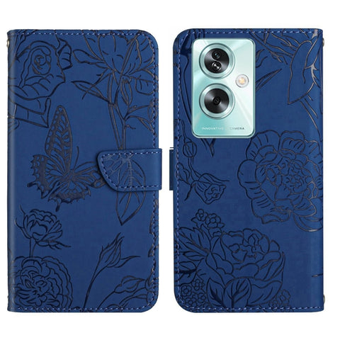 HT03 Skin Feel Butterfly Embossed Flip Leather Phone Case, For OPPO A80 EU / A3 Pro Global, For OPPO A3 Pro 5G India, For OPPO K12x 5G Global, For OPPO A60 4G, For OPPO Reno11 F 5G/F25 Pro 5G, For OPPO A18 / A38 4G, For OPPO A58 4G, For OPPO Reno10 Pro...