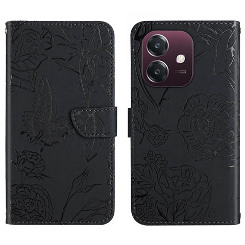 HT03 Skin Feel Butterfly Embossed Flip Leather Phone Case, For OPPO A5 5G Global, For OPPO Reno14 Pro 5G Global, For OPPO Reno14 5G Global, For OPPO A5 Pro 5G Global, For OPPO Reno13 Pro, For OPPO Reno13, For OPPO Reno13 F                              ...