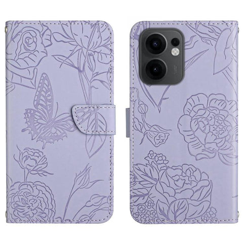 HT03 Skin Feel Butterfly Embossed Flip Leather Phone Case, For OPPO A5 5G Global, For OPPO Reno14 Pro 5G Global, For OPPO Reno14 5G Global, For OPPO A5 Pro 5G Global, For OPPO Reno13 Pro, For OPPO Reno13, For OPPO Reno13 F                              ...