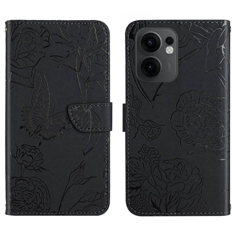 HT03 Skin Feel Butterfly Embossed Flip Leather Phone Case, For OPPO A5 5G Global, For OPPO Reno14 Pro 5G Global, For OPPO Reno14 5G Global, For OPPO A5 Pro 5G Global, For OPPO Reno13 Pro, For OPPO Reno13, For OPPO Reno13 F                              ...