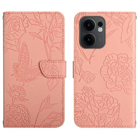 HT03 Skin Feel Butterfly Embossed Flip Leather Phone Case, For OPPO A5 5G Global, For OPPO Reno14 Pro 5G Global, For OPPO Reno14 5G Global, For OPPO A5 Pro 5G Global, For OPPO Reno13 Pro, For OPPO Reno13, For OPPO Reno13 F                              ...
