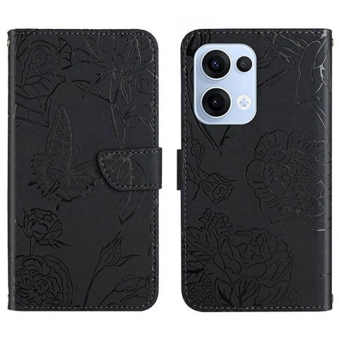HT03 Skin Feel Butterfly Embossed Flip Leather Phone Case, For OPPO A5 5G Global, For OPPO Reno14 Pro 5G Global, For OPPO Reno14 5G Global, For OPPO A5 Pro 5G Global, For OPPO Reno13 Pro, For OPPO Reno13, For OPPO Reno13 F                              ...