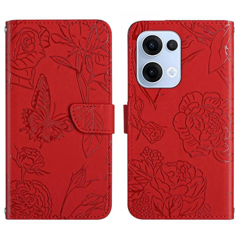 HT03 Skin Feel Butterfly Embossed Flip Leather Phone Case, For OPPO A5 5G Global, For OPPO Reno14 Pro 5G Global, For OPPO Reno14 5G Global, For OPPO A5 Pro 5G Global, For OPPO Reno13 Pro, For OPPO Reno13, For OPPO Reno13 F                              ...