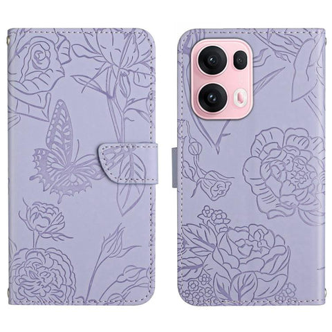 HT03 Skin Feel Butterfly Embossed Flip Leather Phone Case, For OPPO A5 5G Global, For OPPO Reno14 Pro 5G Global, For OPPO Reno14 5G Global, For OPPO A5 Pro 5G Global, For OPPO Reno13 Pro, For OPPO Reno13, For OPPO Reno13 F                              ...